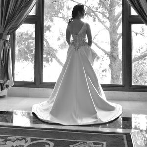 MacDuggal Couture pure silk dress with Swarovski